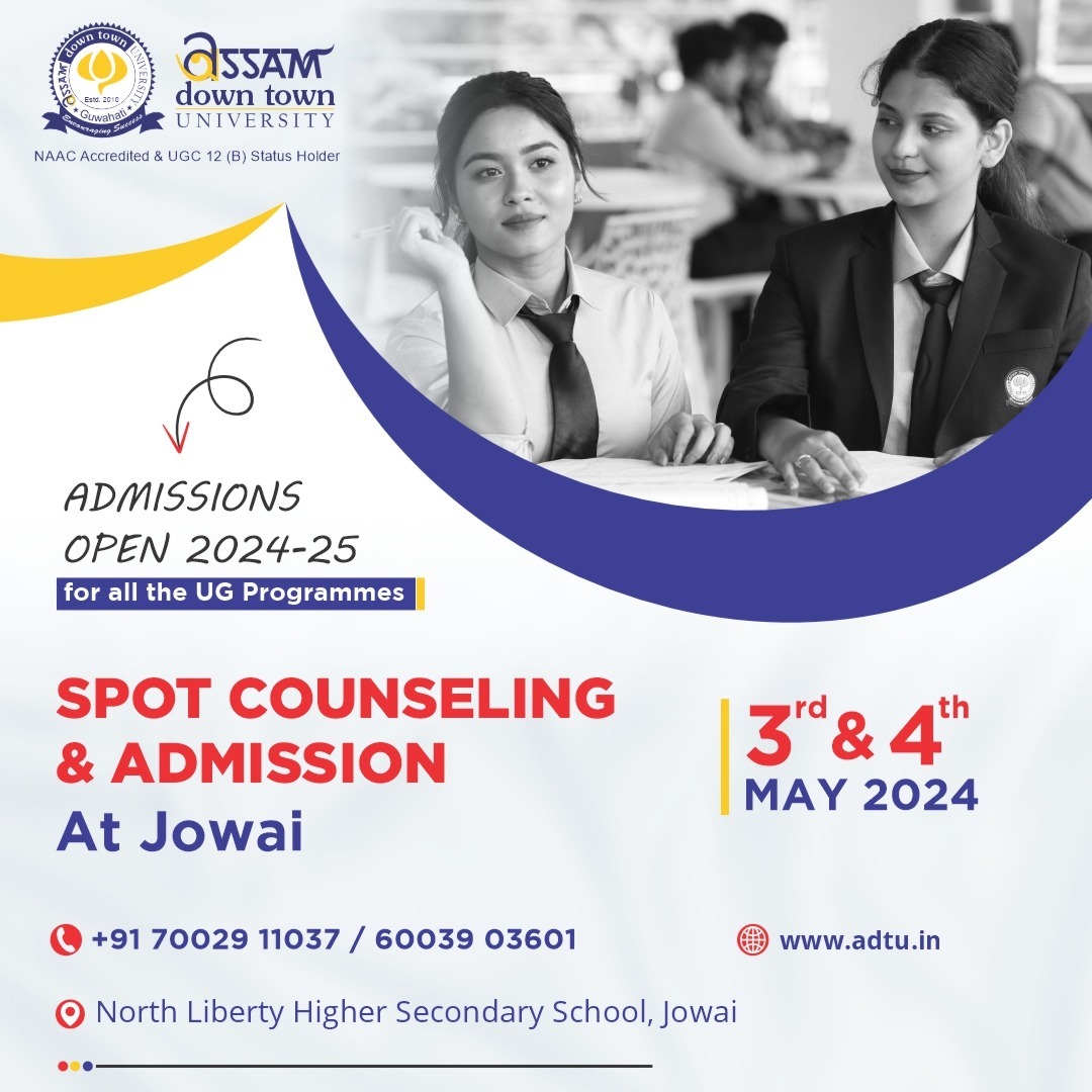 Join us in Jowai Edu Fair for Spot Admission.
