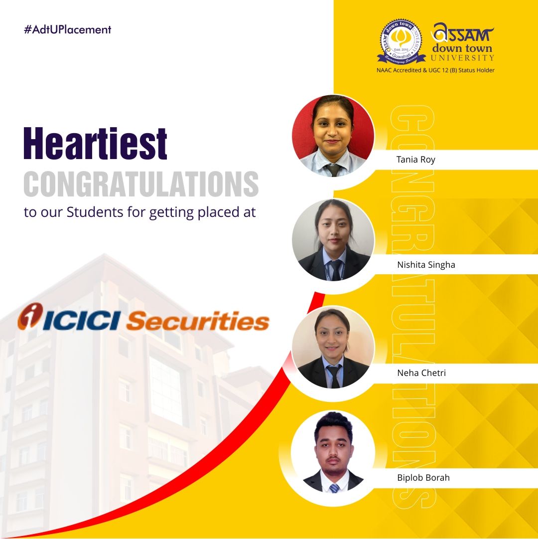 AdtU Students Secure Positions at ICICI Securities...