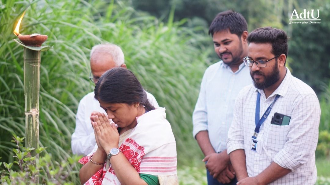 Assam down town University celebrates Kati Bihu by...