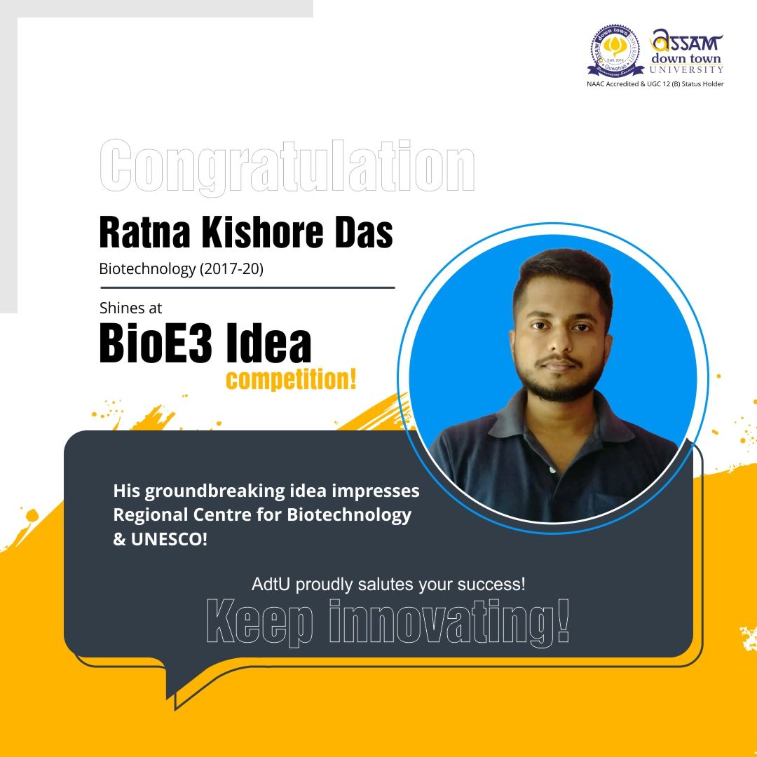 Alumnus Ratna Kishore Das wins BioE3 Idea competit...