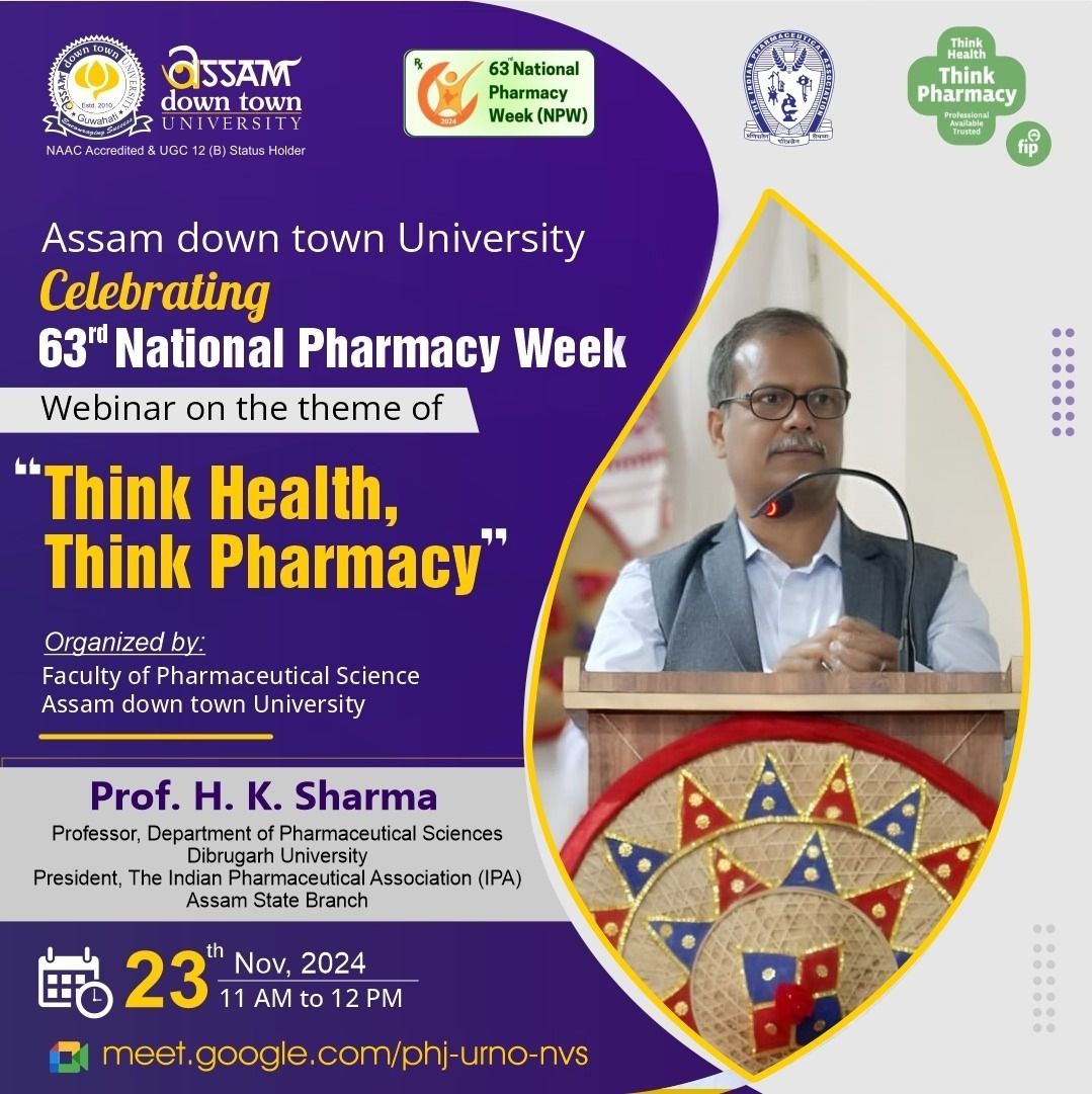 63rd National Pharmacy Week webinar by Assam down ...