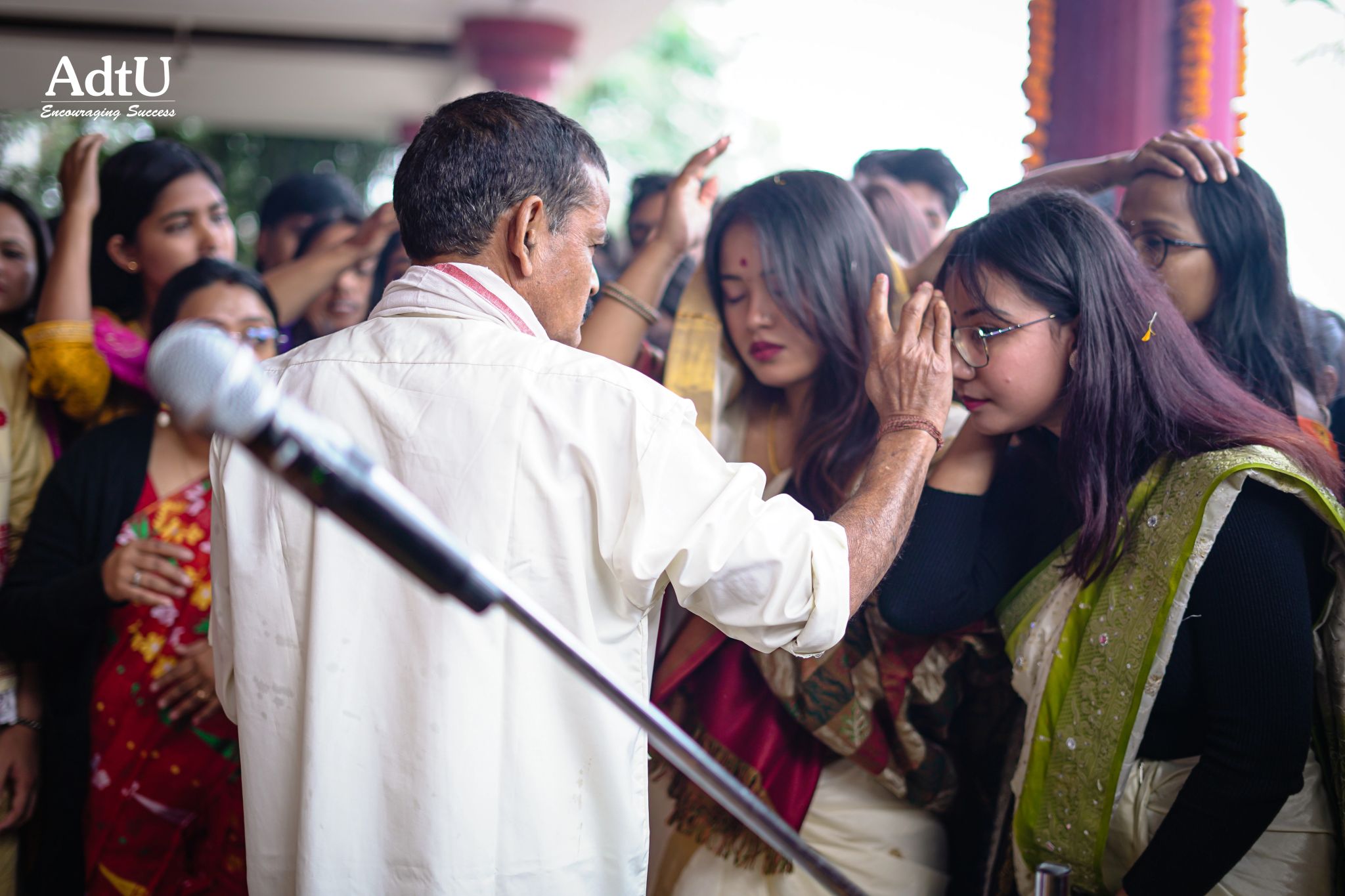 Assam down town University celebrates Saraswati Pu...