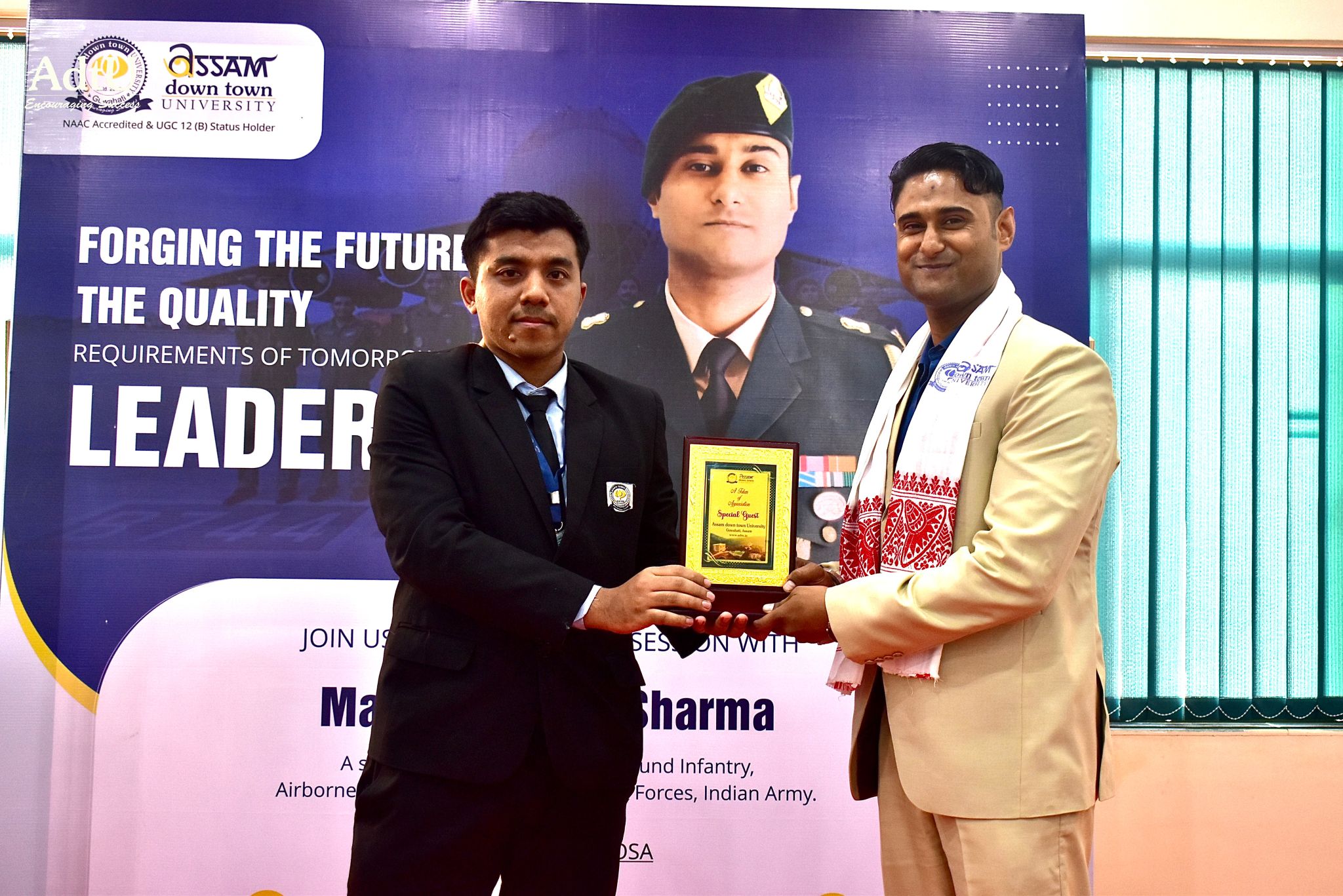 Major Bhaskar Sharma inspires students with leader...