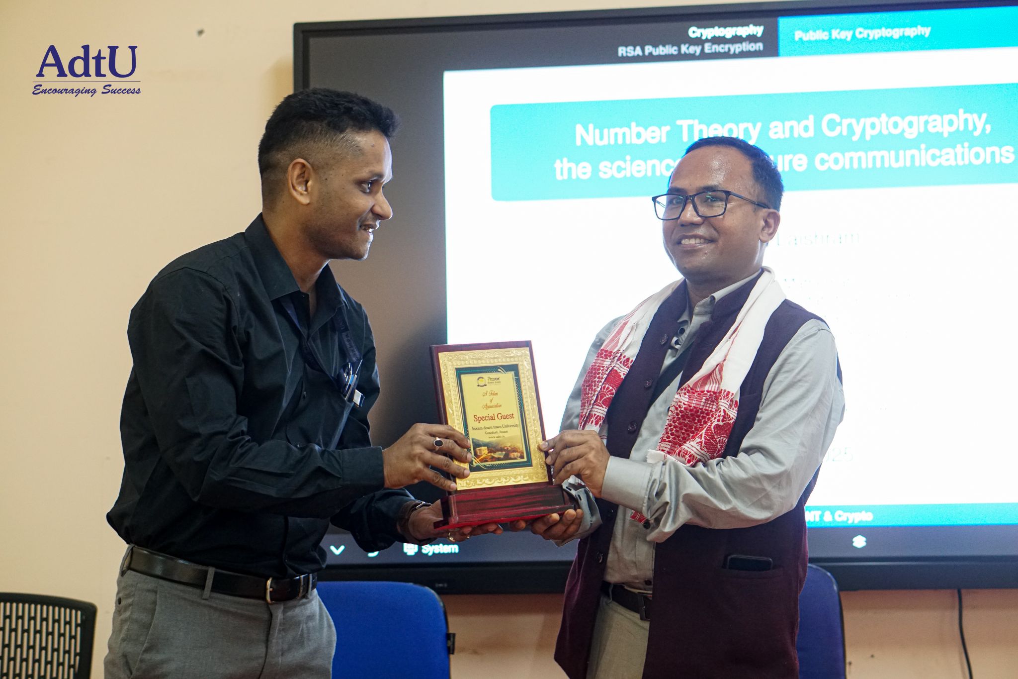 AdtU Hosts Prof. Shanta Laishram on Cryptography a...