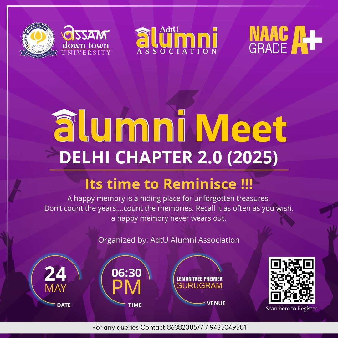 AdtU Alumni Meet – Delhi Chapter 2.0 Set for 24t...