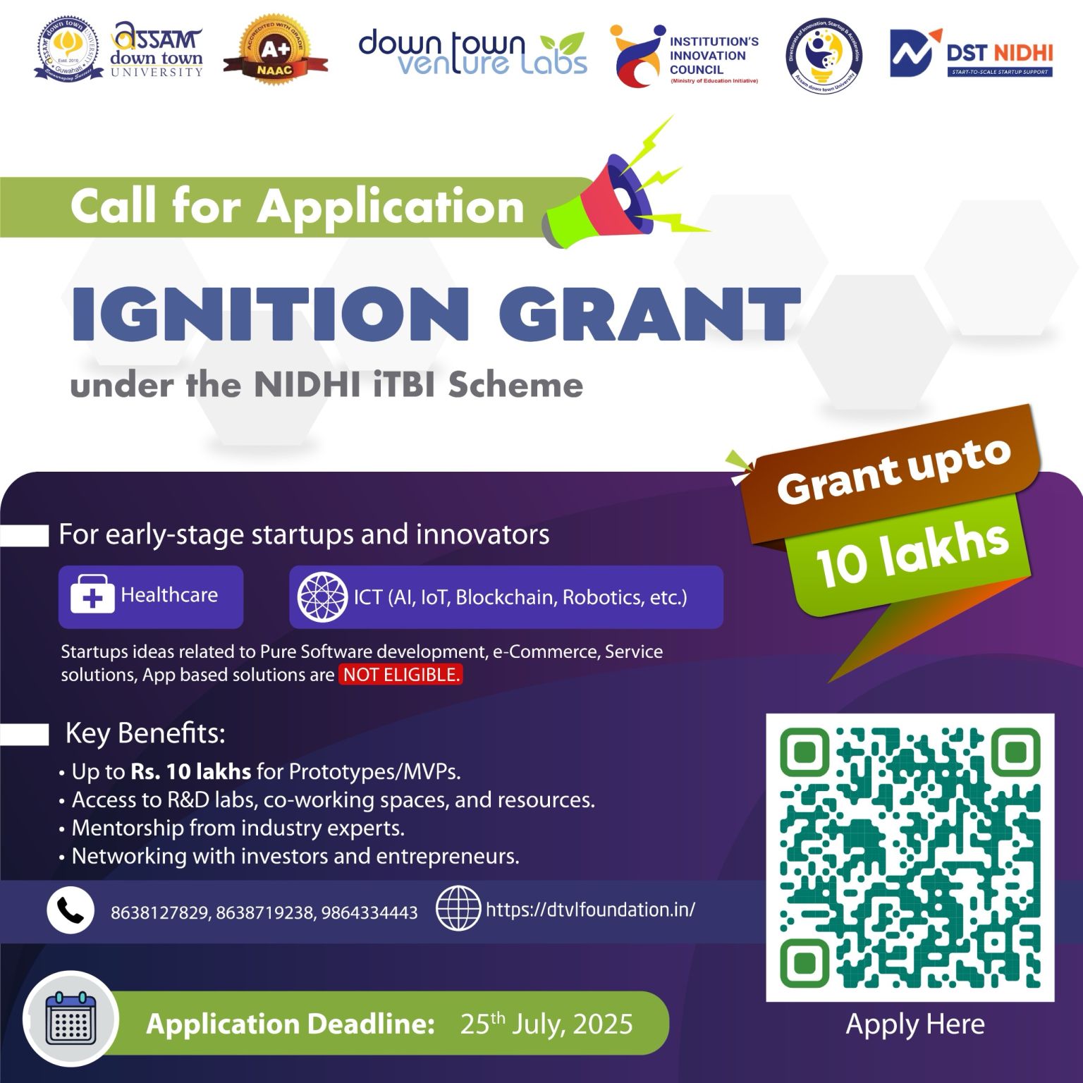 Applications open for Rs.10 lakh NIDHI iTBI Igniti...