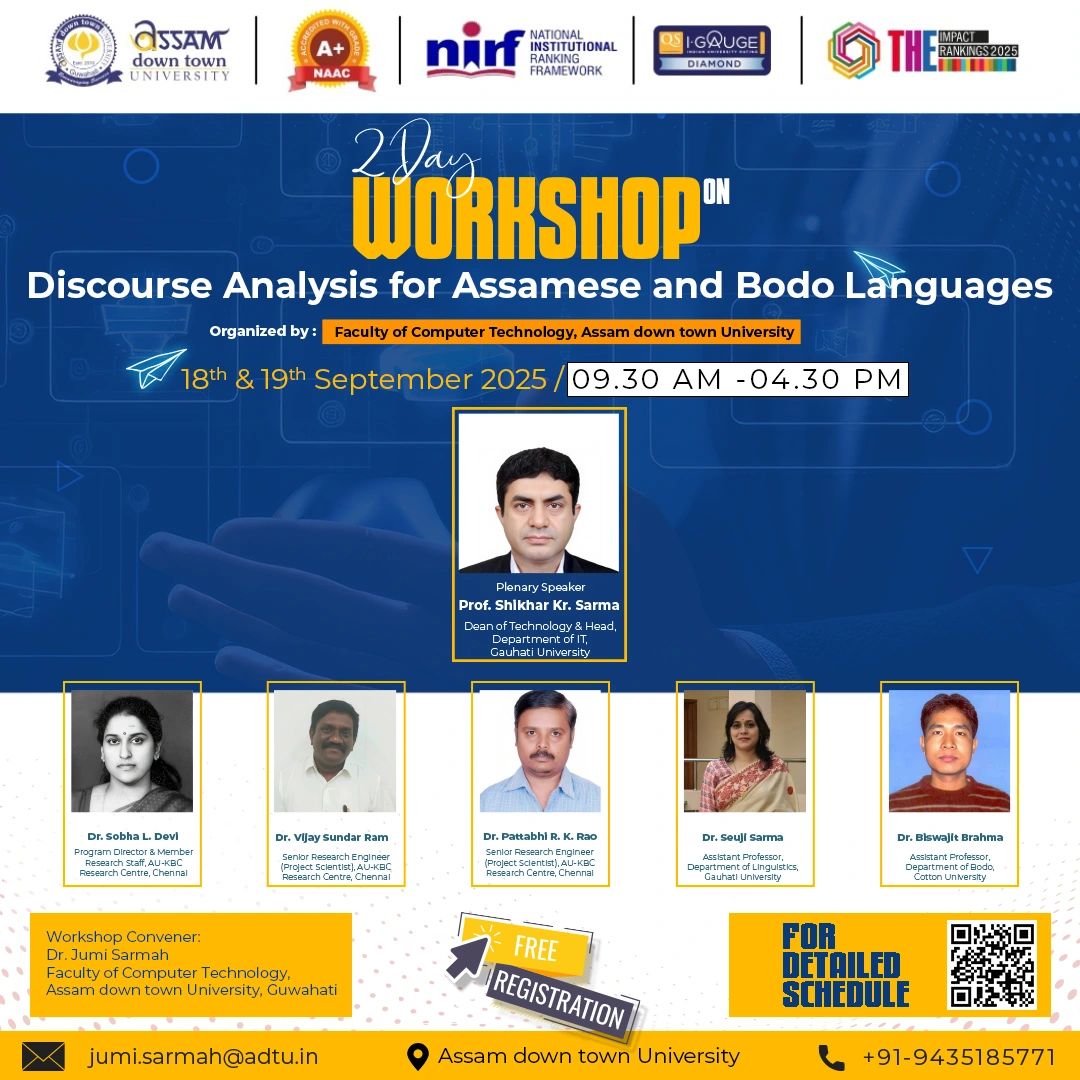 Two Day Workshop on Discourse Analysis for Assames...