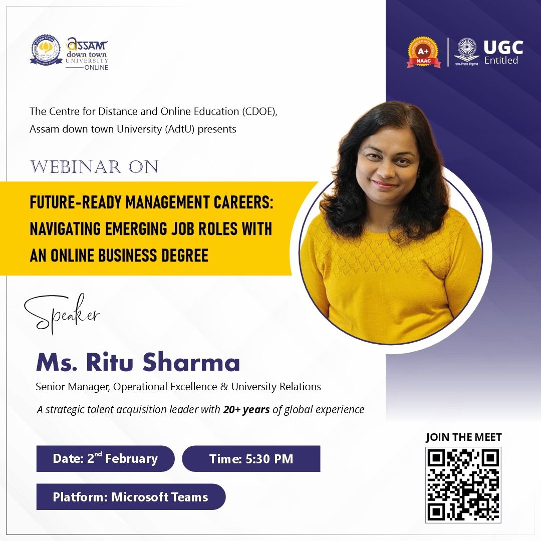 Webinar to Explore Future Ready Management Careers...