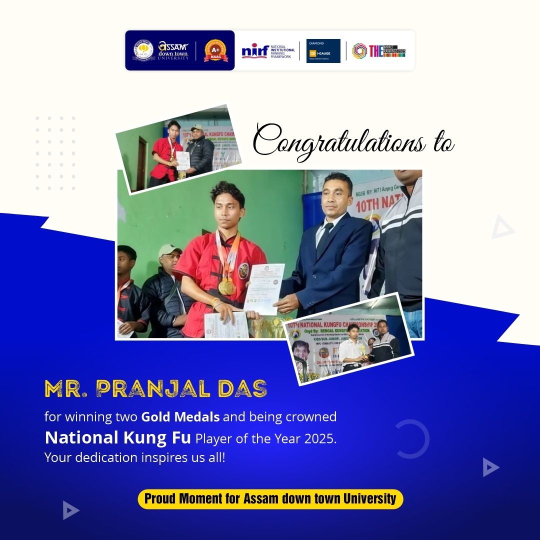 Pranjal Das wins two Golds at National Kungfu Cham...