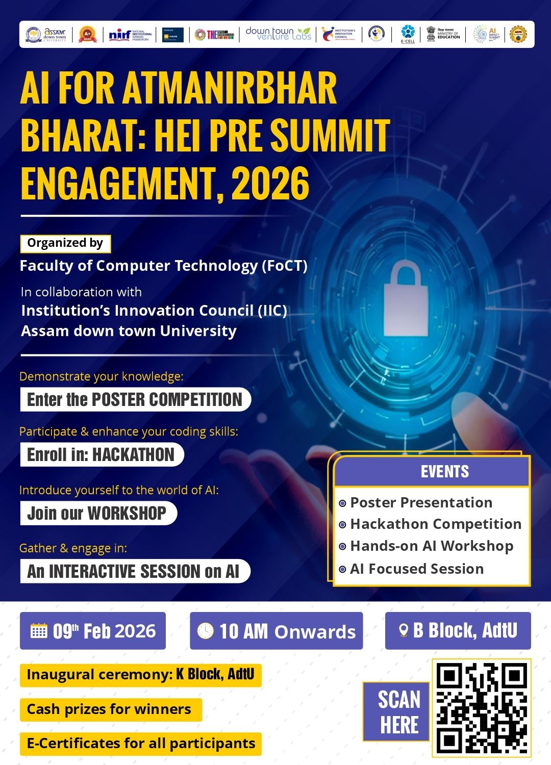 FoCT–IIC, Assam down town University to Host HEI...