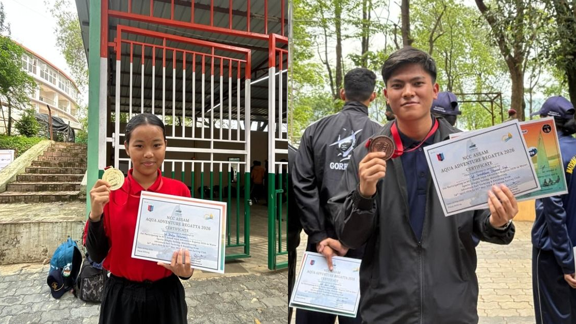 AdtU Cadets Bindiya Debbarma and Samukcham Diamond...