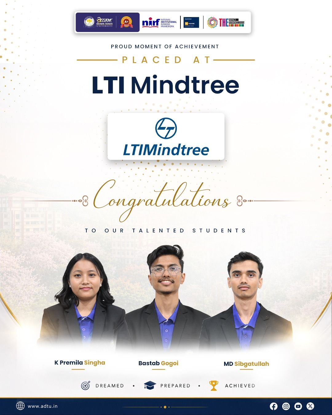 Students Achieve Placement Success at LTIMindtree,...