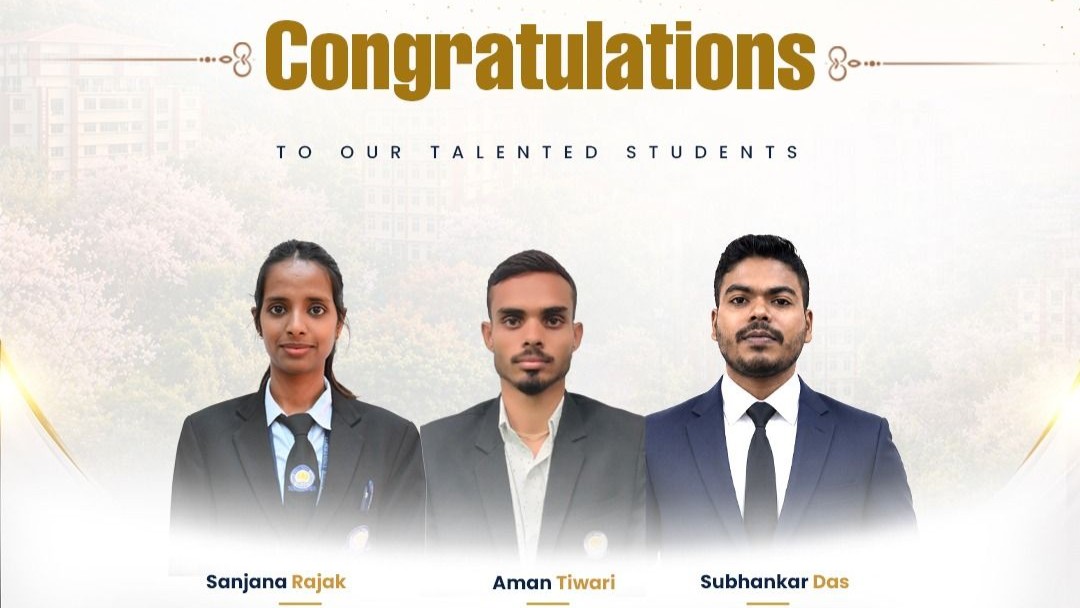 Sanjana Rajak, Aman Tiwari, and Subhankar Das earn...