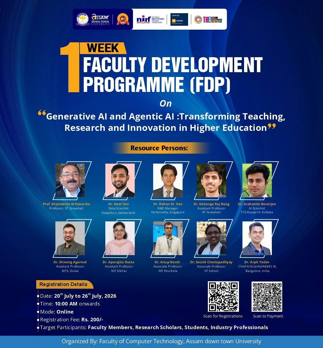 One-Week Faculty Development Programme on 