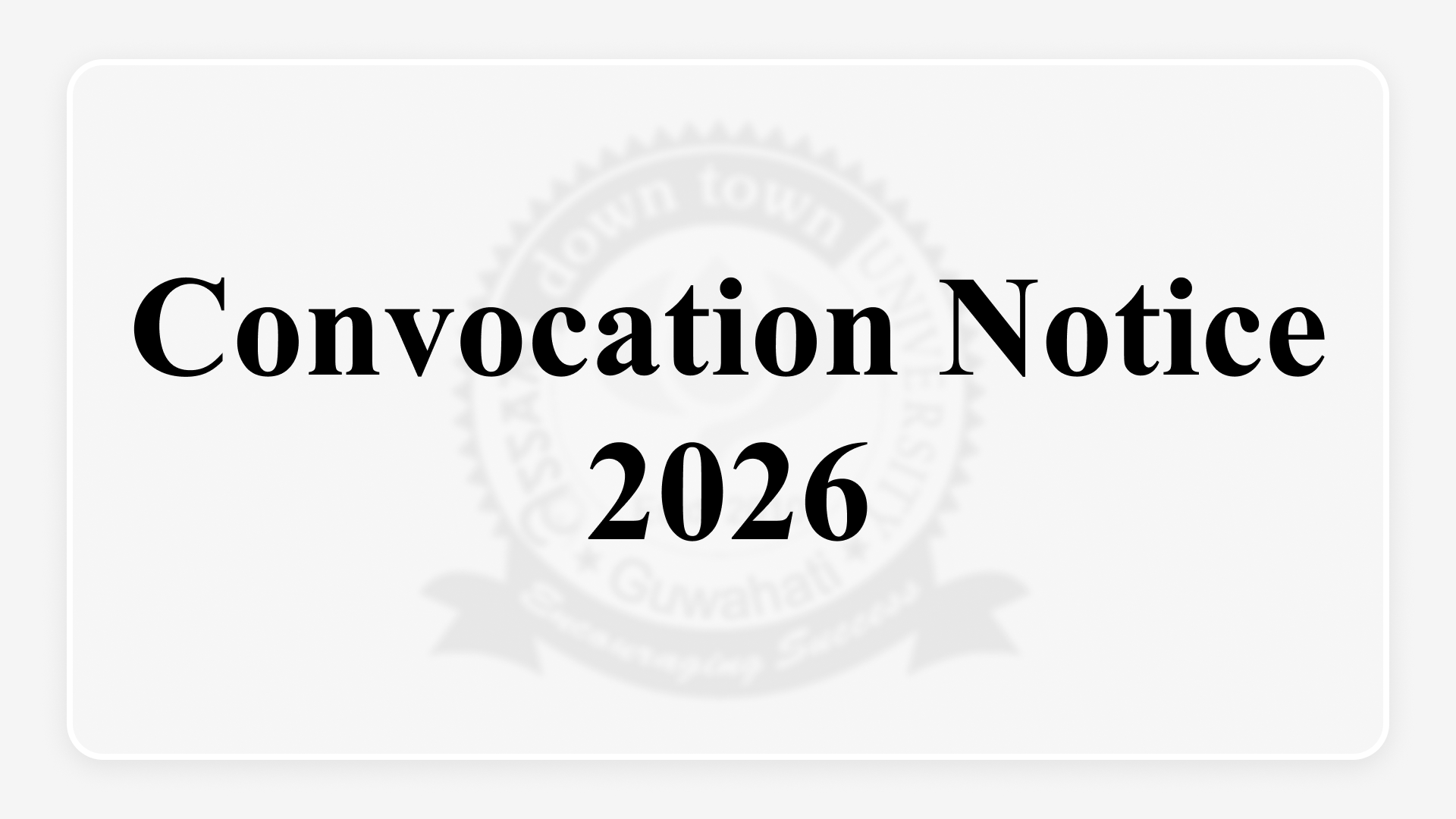 Convocation Notice 2026