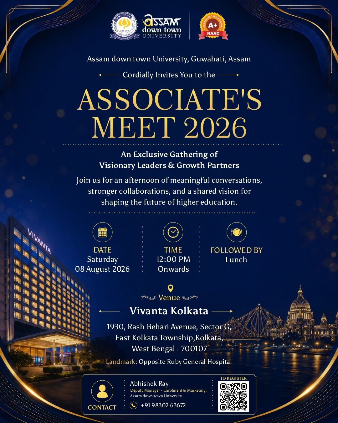 AdtU to Host Associates' Meet 2026 in Kolkata on 8...