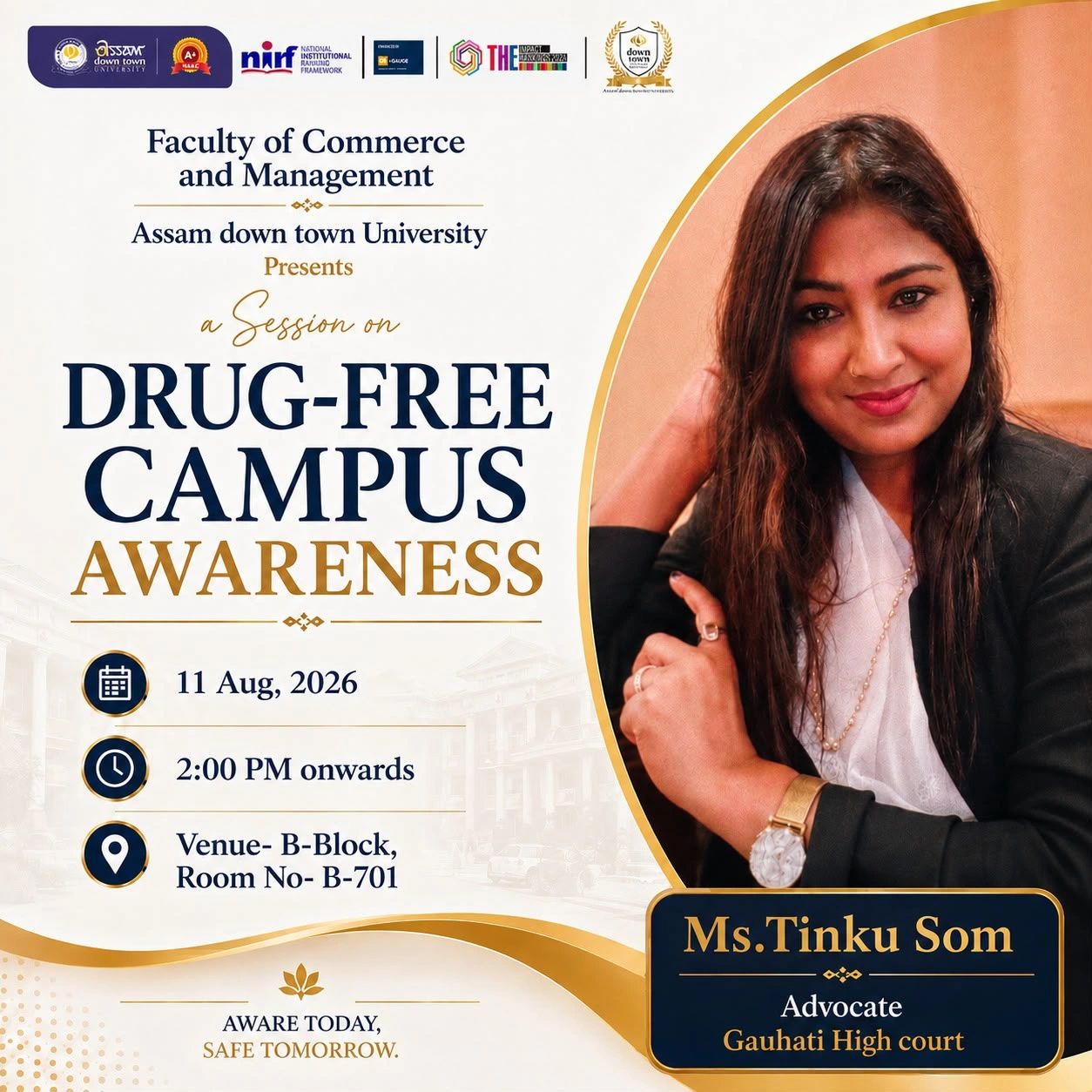 Ms. Tinku Som Conducts Session on Drug-Free Campus...