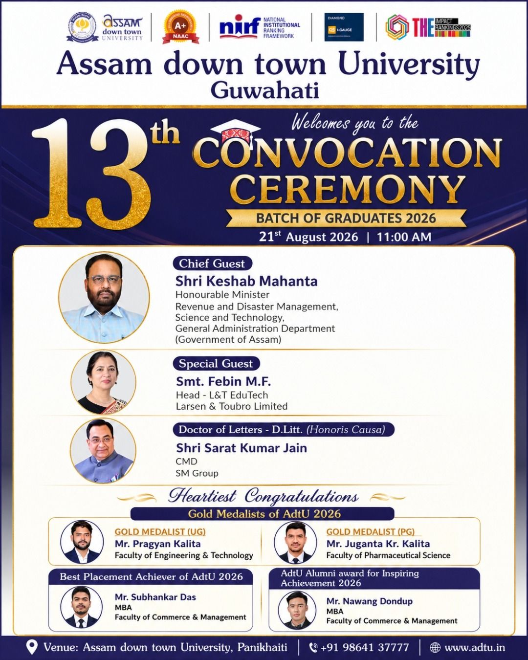 13th Convocation Ceremony to Celebrate Academic Ex...