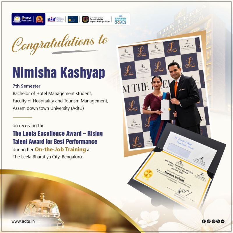 Nimisha Kashyap Honoured with The Leela Excellence...