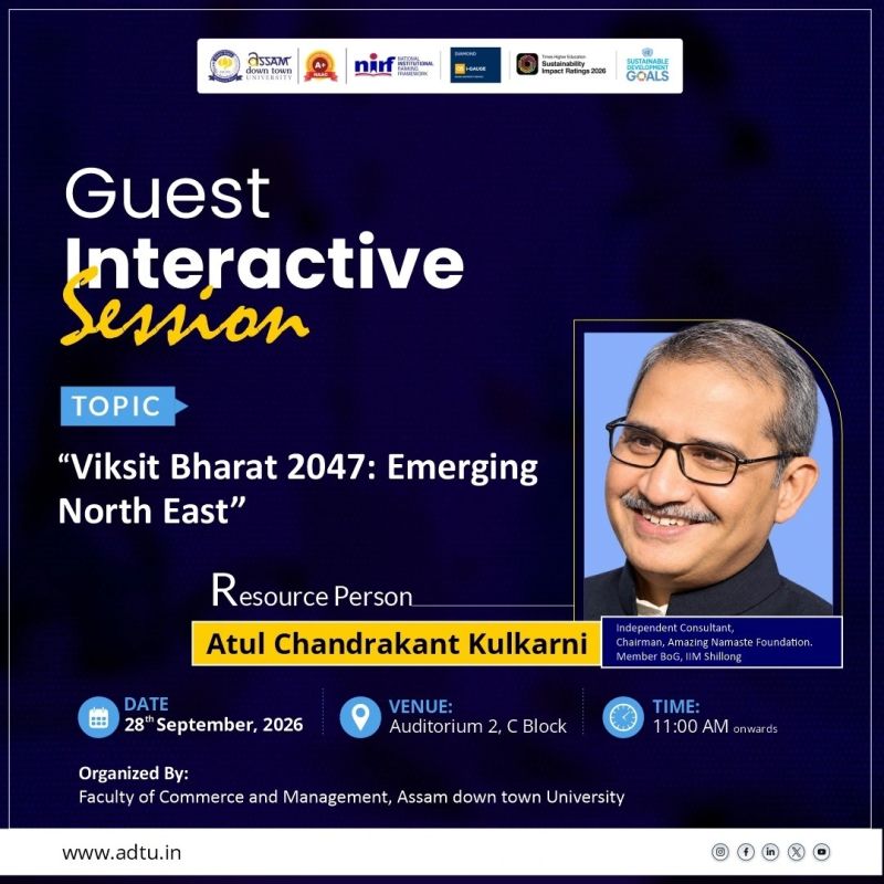 AdtU to Host Guest Interactive Session on “Viksi...
