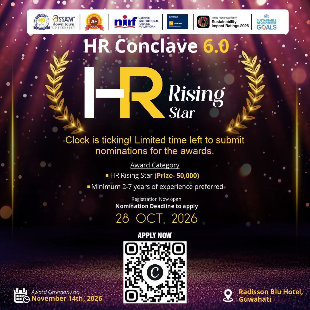 HR Rising Star Award 2026 with Rs.50,000 Prize, No...