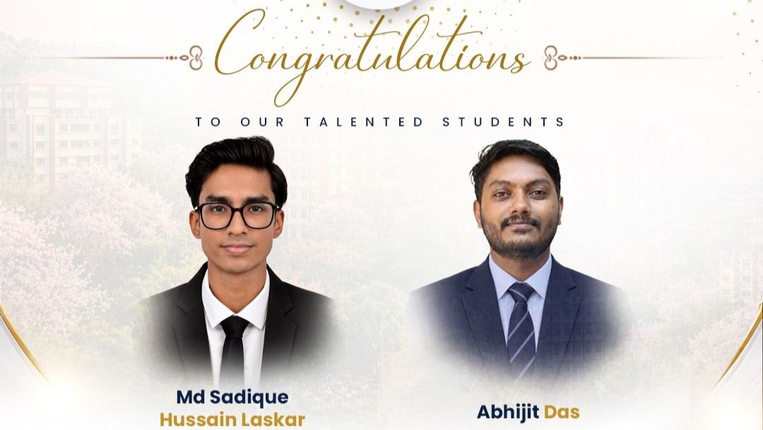 MBA Students Md Sadique Hussain Laskar and Abhijit...